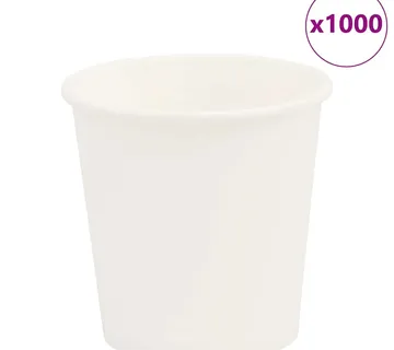 vidaXL papirnate šalice za kavu 1000 kom 4 oz 100 ml bijele - Venlo