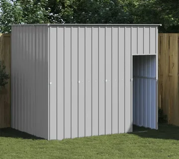 vidaXL Kućica za pse s krovom svjetlosiva 214 x 153 x 181 cm čelična - Venlo