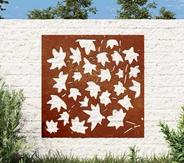 vidaXL Vrtni zidni ukras 55x55 cm čelik CORTEN uzorak javorovog lišća - Venlo