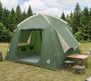 vidaXL Kabinski šator s krovom Zelena 210 x 210 x 138 cm Poliester - Venlo