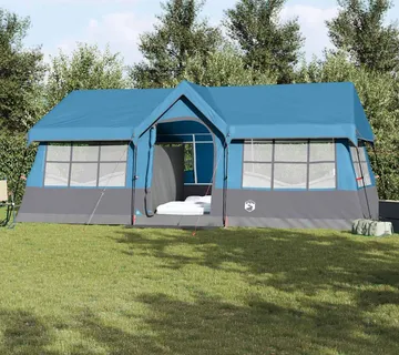 vidaXL Obiteljski šator s krovom Plava i siva 622 x 295 x 238 cm - Venlo