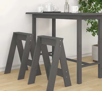vidaXL Stolci 2 kom sivi 40x40x60 cm od masivne borovine - Venlo