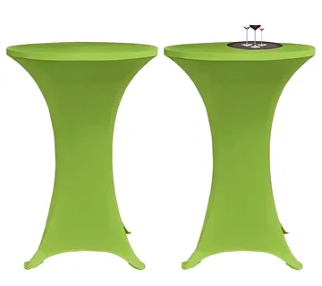 vidaXL Rastezljivi Stolnjak 2 kom 60 cm Zelena boja - Venlo