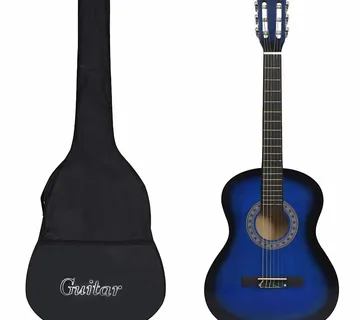 vidaXL Klasična gitara za početnike s torbom plava 3/4 36 " - Venlo