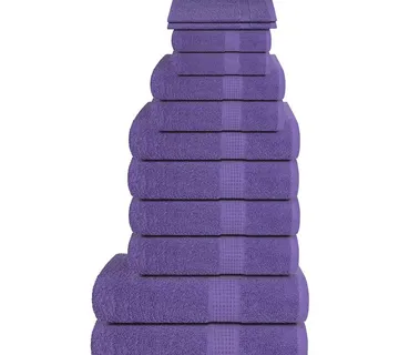 vidaXL Set ručnika FROGN od 12 dijelova ljubičasti 360 g/m² - Venlo