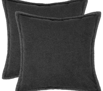 vidaXL Presvlaka za jastuk 2 pcs HOUTEN Tamnosiva 55 x 55 cm Bouclé - Venlo
