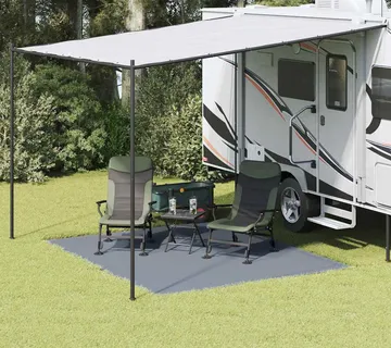 vidaXL Teppi za šator Plava i siva 300 x 250 cm Polietilen - Venlo