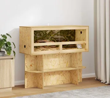 vidaXL Osnovica za terarij s policom Smeđa 100 x 40 x 50 cm OSB - Venlo