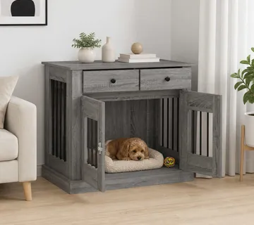 vidaXL Namještaj za kućni kavez Siva Sonoma 90 x 47,5 x 80 cm - Venlo