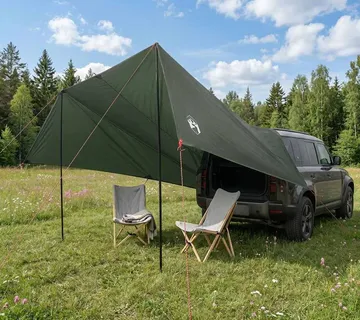 vidaXL Nadstrešnica za vozilo Vojska zelena 518 x 580 x 215 cm - Venlo