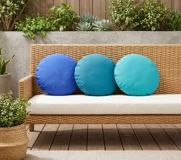 vidaXL Presvlaka za jastuk 2 pcs HEERLEN Kraljevsko plava Ø 30 cm - Venlo