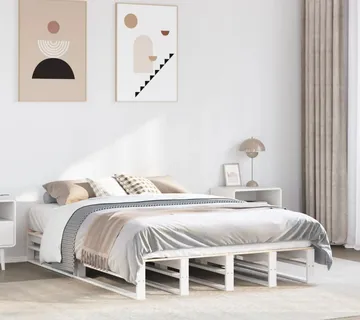 vidaXL Okvir kreveta bez madraca bijeli 120 x 200 cm masivna borovina - Venlo