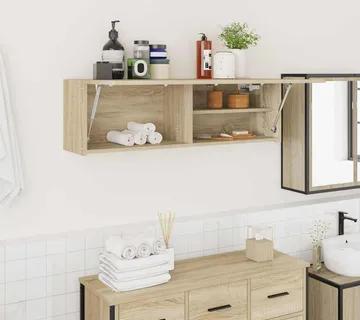 vidaXL Kupaonski zidni ormarić sonoma hrast 100x25x30 cm izrađeno drvo - Venlo