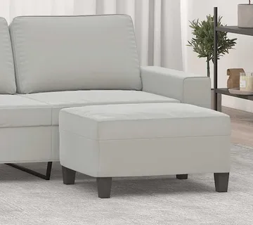 vidaXL Tabure svjetlosivi 70 x 55 x 41 cm od mikrovlakana - Venlo