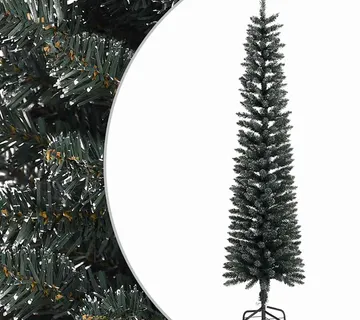 vidaXL Umjetno usko božićno drvce sa stalkom zeleno 240 cm PVC - Venlo