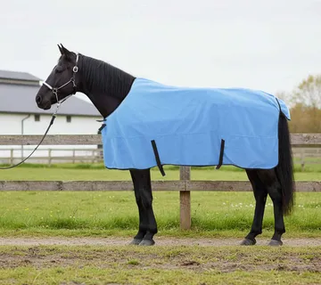 vidaXL Pokrivač za konje Pun Aqua 135 cm Poliester Fleece - Venlo