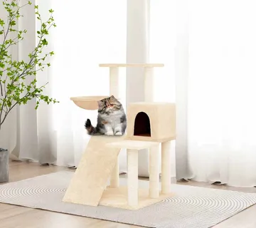vidaXL Penjalica za mačke sa stupovima za grebanje krem 82 cm - Venlo