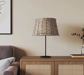 vidaXL Sjenilo za svjetiljku smeđe Ø 38 x 23 cm od pruća - Venlo
