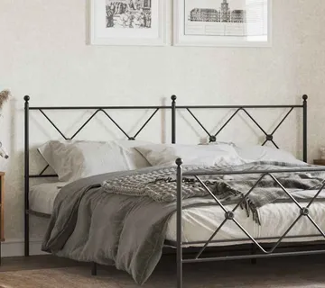vidaXL Metalno zamjensko uzglavlje crno 180 cm - Venlo