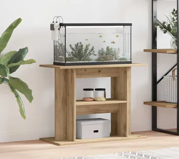 vidaXL Stalak za akvarij Artisan hrast 80x35x60 cm Inženjersko drvo - Venlo