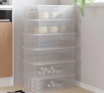 vidaXL Plastične kutije za pohranu 6 kom 25 L za slaganje - Venlo