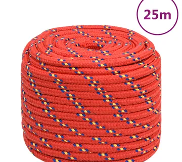 vidaXL Brodski konop crveni 16 mm 25 m od polipropilena - Venlo