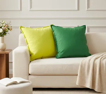 vidaXL Presvlaka za jastuk 2 kom. HOUTEN Zelena 55 x 55 cm Poliester - Venlo