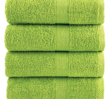 vidaXL Premium ručnici za pranje SOLUND 4 kom. jabukasto zelene 30x30 cm 600 g/m² - Venlo