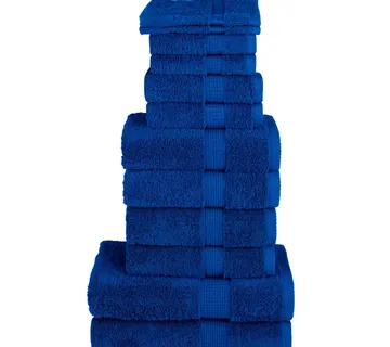 vidaXL 12-dijelni vrhunski set ručnika SOLUND plavi 600 gsm - Venlo
