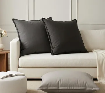 vidaXL Presvlaka za jastuk 2 kom. HOUTEN Crna 70 x 70 cm Poliester - Venlo