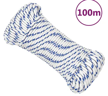 vidaXL Brodski konop bijeli 3 mm 100 m od polipropilena - Venlo