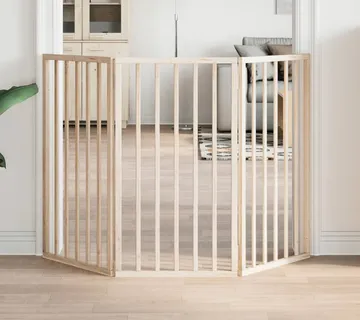 vidaXL Vrata za pse Sklopiva 3 Panela 150 cm Drvo Topole - Venlo