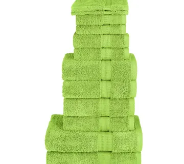 vidaXL 12-dijelni vrhunski set ručnika SOLUND zeleni 600 gsm - Venlo