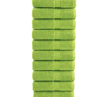 vidaXL Premium ručnici za pranje SOLUND 10 kom. boje jabuke 30x30 cm 600 g/m² - Venlo