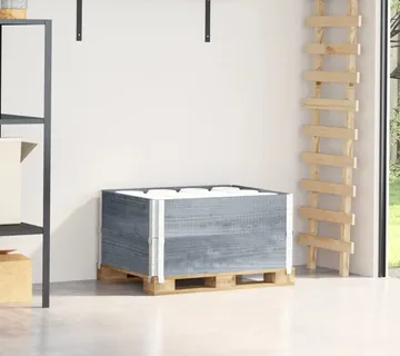vidaXL Okviri za palete 2 kom sivi 80x60 cm od masivne borovine - Venlo