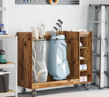 vidaXL Golf ormar s kotačem Jednobojno Staro drvo 120 x 45 x 98 cm - Venlo