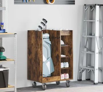vidaXL Golf ormar s kotačem Jednobojno Dimljeni hrast 65 x 45 x 98 cm - Venlo