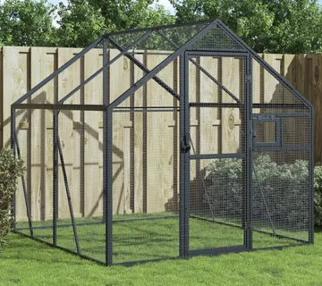vidaXL Kavez za ptice antracit 1,79x2x1,85 m aluminijski - Venlo
