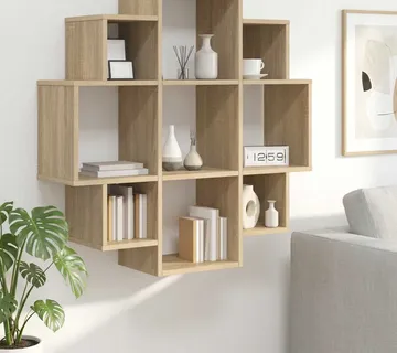 vidaXL Polica na zidu Hrast sonoma 90 x 25 x 90 cm Konstruirano drvo - Venlo