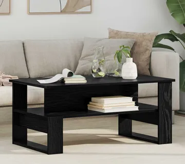 vidaXL Kava Stol Crni hrast 90 x 50 x 40 cm Konstruirano drvo - Venlo