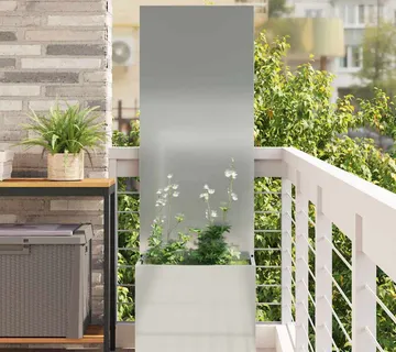 vidaXL Privatnost u vrtu Srebrno 50 x 32 x 150 cm Pocinčani čelik - Venlo