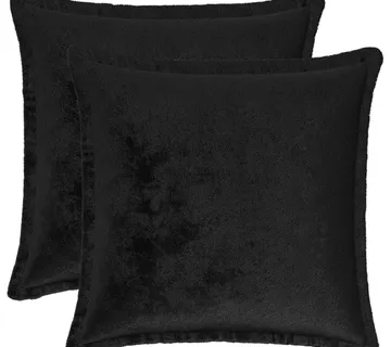 vidaXL Presvlaka za jastuk 2 kom. HOUTEN Crna 50 x 50 cm Flanel - Venlo