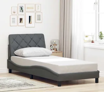 vidaXL Okvir za krevet bez madraca tamnosivi 90x200 cm od tkanine - Venlo