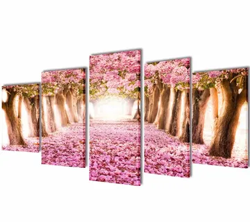 vidaXL Zidne Slike na Platnu s Printom Trešnjinog Cvijeta 100 x 50 cm - Venlo