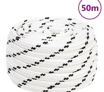 vidaXL Radno uže bijeli 18 mm 50 m poliestersko - Venlo