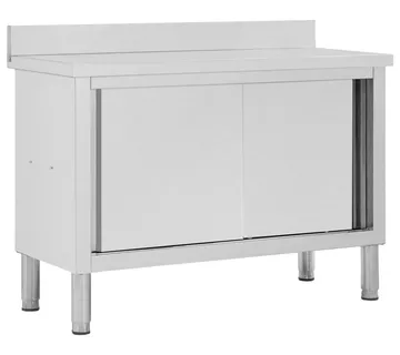 vidaXL Radni stol s kliznim vratima 120 x 50 x (95 - 97) cm od čelika - Venlo