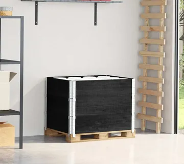 vidaXL Okviri za palete 3 kom crni 80x60 cm od masivne borovine - Venlo