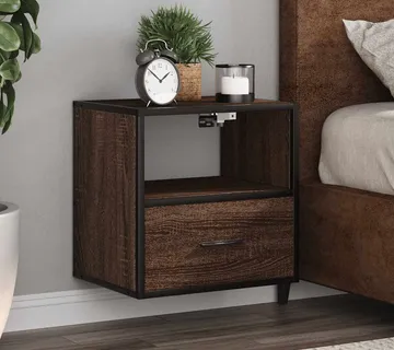vidaXL Zidni noćni ormarići 2 kom smeđi hrast 40x31x39,5 cm - Venlo