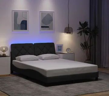 vidaXL Okvir kreveta s LED-om bez madraca 120 x 200 cm od tkanine - Venlo