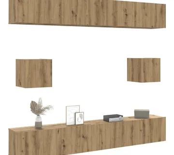vidaXL 6-dijelni set TV ormarića montiran na zid Artisan Oak - Venlo